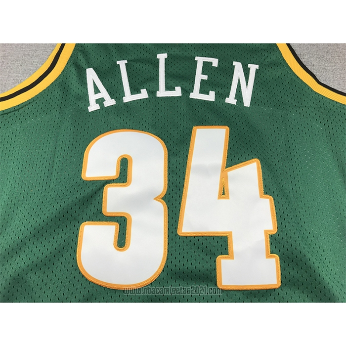 Camiseta Seattle SuperSonics Ray Allen #34 Mitchell & Ness 2006-07 Verde